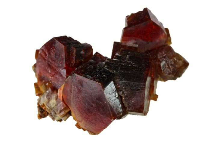 Deep Red Vanadinite Crystal Cluster - Huge Crystals! #157006